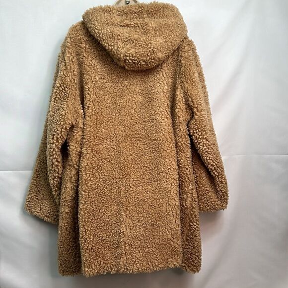 Isaac Mizrahi curly teddy coat with hood size 26 NWT - Picture 8 of 12